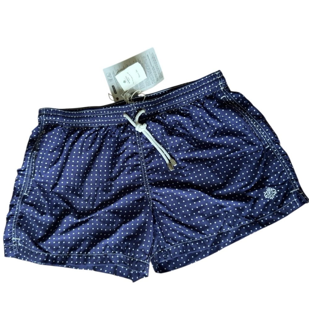 Luigi Borrelli Napoli Navy Swim Shorts Men XXL| Handmade in Italy NWT